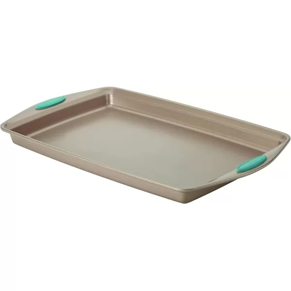 imageRachael Ray Cucina Nonstick Bakeware with Grips Nonstick Cookie Sheet  Baking Sheet  11 Inch x 17 Inch Latte Brown