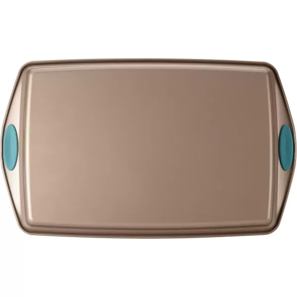 imageRachael Ray Cucina Nonstick Bakeware with Grips Nonstick Cookie Sheet  Baking Sheet  11 Inch x 17 Inch Latte Brown