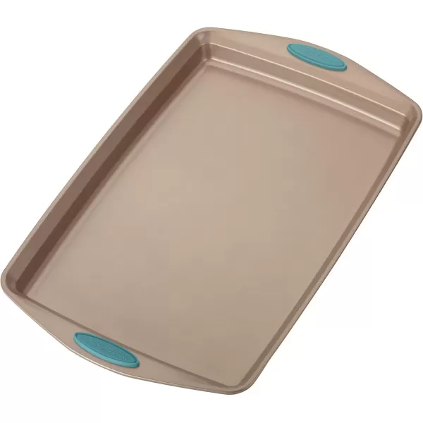 imageRachael Ray Cucina Nonstick Bakeware with Grips Nonstick Cookie Sheet  Baking Sheet  11 Inch x 17 Inch Latte Brown