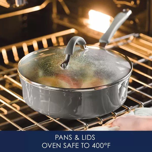 imageRachael Ray Cucina Nonstick CookwarePots and Pans Set 10 Piece  Sea Salt GraySea Salt Gray