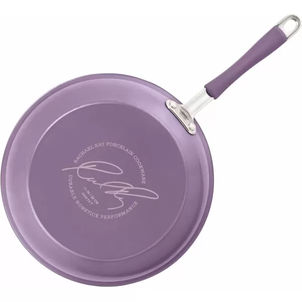 imageRachael Ray Cucina Nonstick Frying Pan  Fry Pan  Skillet  125 Inch GrayLavender Purple