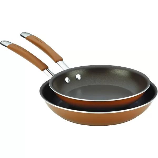 imageRachael Ray Cucina Nonstick Frying Pan  Fry Pan  Skillet  125 Inch GrayMushroom Brown