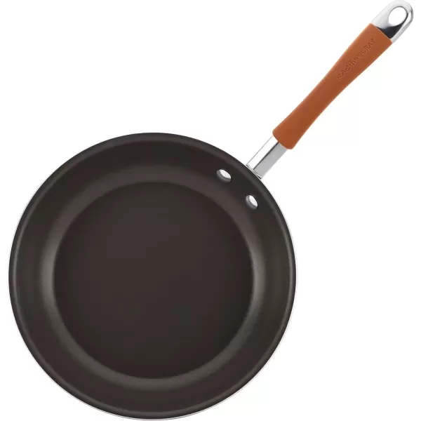 imageRachael Ray Cucina Nonstick Frying Pan  Fry Pan  Skillet  125 Inch GrayPumpkin Orange