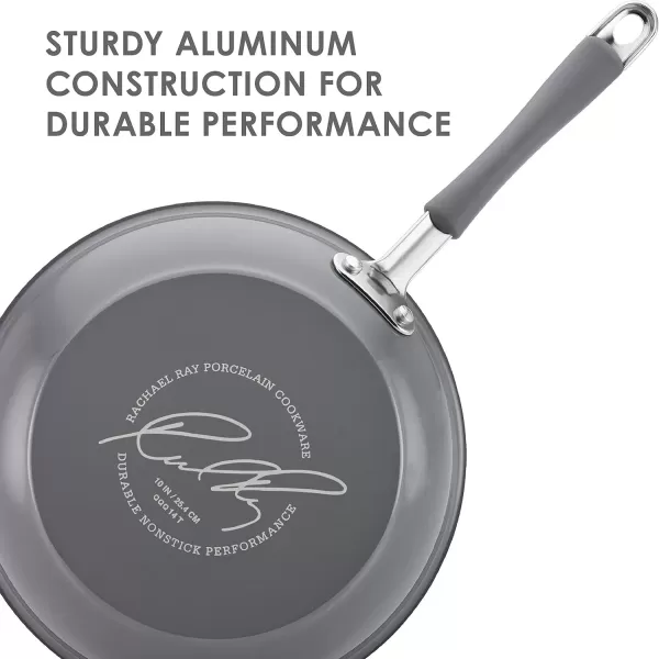 imageRachael Ray Cucina Nonstick Frying Pan  Fry Pan  Skillet  125 Inch GraySea Salt Gray