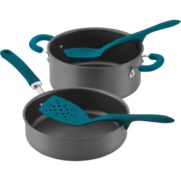 imageRachael Ray Gadgets Lazy Tools Nonstick KitchenCooking Utensil Set 6 Piece Teal