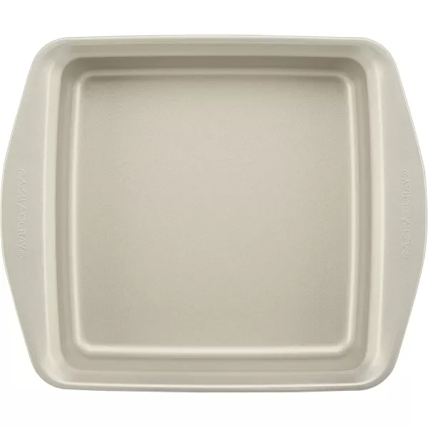 imageRachael Ray Nonstick Bakeware Set without Grips includes Nonstick Baking Pan with Lid and Muffin Pan  Cupcake Pan  3 Piece Silver10 Piece