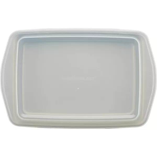 imageRachael Ray Nonstick Bakeware Set without Grips includes Nonstick Baking Pan with Lid and Muffin Pan  Cupcake Pan  3 Piece Silver10 Piece