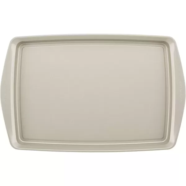 imageRachael Ray Nonstick Bakeware Set without Grips includes Nonstick Baking Pan with Lid and Muffin Pan  Cupcake Pan  3 Piece Silver2 Piece