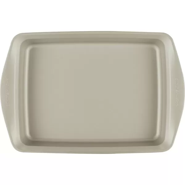 imageRachael Ray Nonstick Bakeware Set without Grips includes Nonstick Baking Pan with Lid and Muffin Pan  Cupcake Pan  3 Piece Silver3 Piece