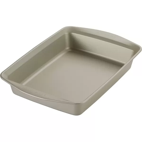 imageRachael Ray Nonstick Bakeware Set without Grips includes Nonstick Baking Pan with Lid and Muffin Pan  Cupcake Pan  3 Piece Silver3 Piece