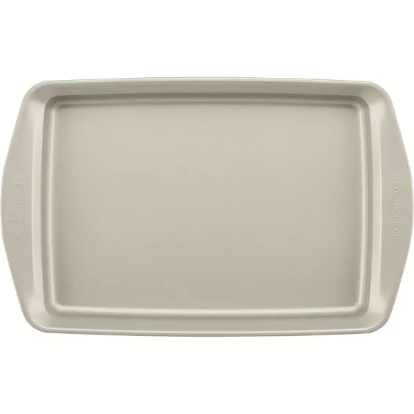 imageRachael Ray Nonstick Bakeware Set without Grips includes Nonstick Baking Pan with Lid and Muffin Pan  Cupcake Pan  3 Piece Silver3 Piece