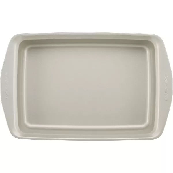 imageRachael Ray Nonstick Bakeware Set without Grips includes Nonstick Baking Pan with Lid and Muffin Pan  Cupcake Pan  3 Piece Silver3Piece