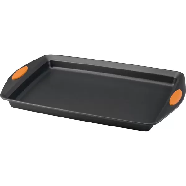 imageRachael Ray Nonstick Bakeware with Grips Nonstick Cookie Sheet  Baking Sheet  10 Inch x 15 Inch Gray with Orange Grips10 Inch x 15 Inch