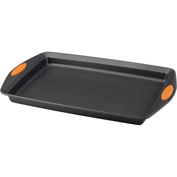 imageRachael Ray Nonstick Bakeware with Grips Nonstick Cookie Sheet  Baking Sheet  10 Inch x 15 Inch Gray with Orange Grips11 Inch x 17 Inch