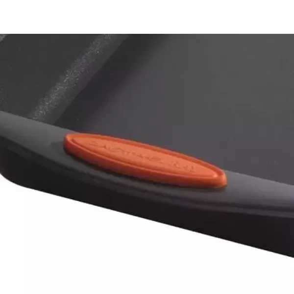 imageRachael Ray Nonstick Bakeware with Grips Nonstick Cookie Sheet  Baking Sheet  10 Inch x 15 Inch Gray with Orange Grips11 Inch x 17 Inch