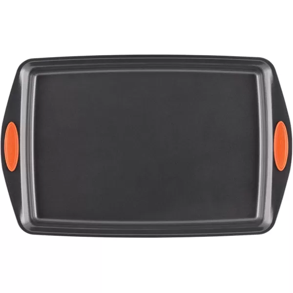 imageRachael Ray Nonstick Bakeware with Grips Nonstick Cookie Sheet  Baking Sheet  10 Inch x 15 Inch Gray with Orange Grips11 Inch x 17 Inch