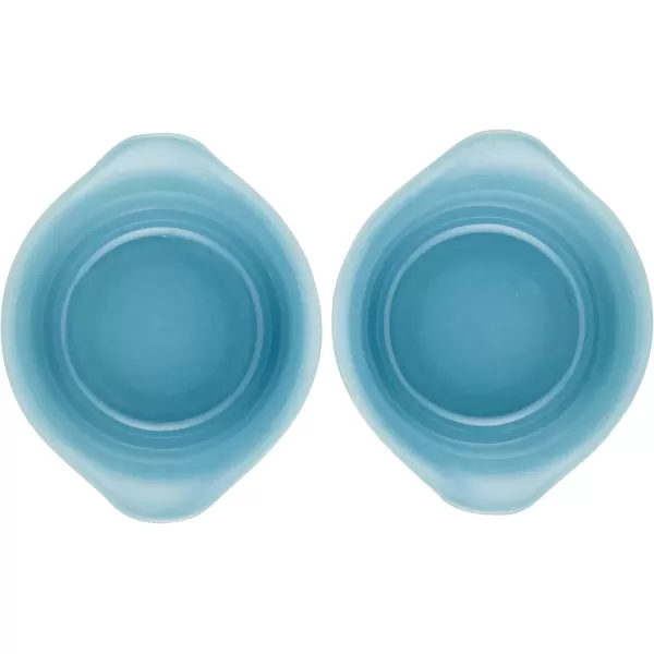 imageRachael Ray Serveware Ceramics EVOO and Ramekin Dipper Set 4 Piece Agave BlueAgave Blue