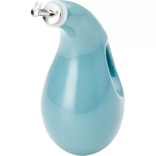 imageRachael Ray Solid Glaze Ceramics EVOO Olive Oil Bottle Dispenser with Spout  24 Ounce BlueAgave Blue
