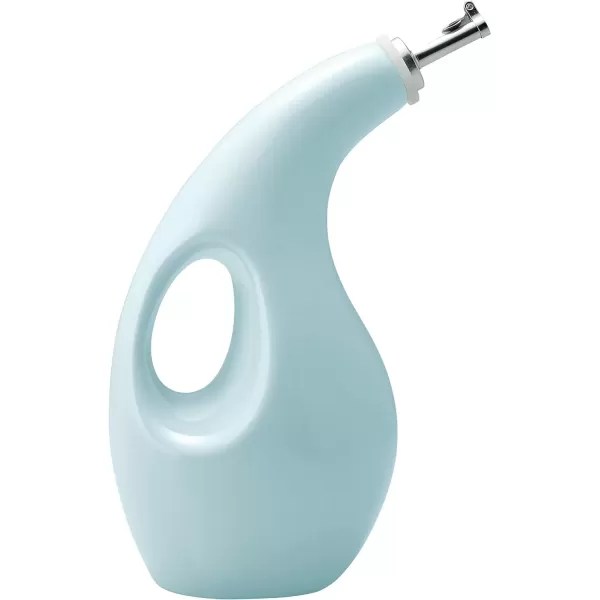 imageRachael Ray Solid Glaze Ceramics EVOO Olive Oil Bottle Dispenser with Spout  24 Ounce BlueLight Blue