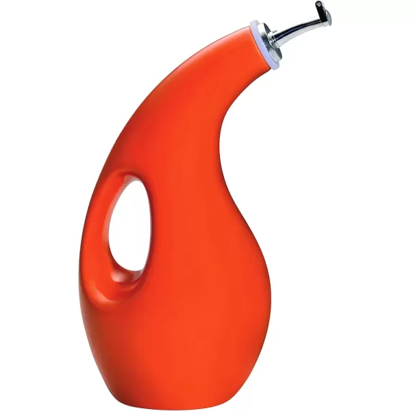imageRachael Ray Solid Glaze Ceramics EVOO Olive Oil Bottle Dispenser with Spout  24 Ounce BlueOrange