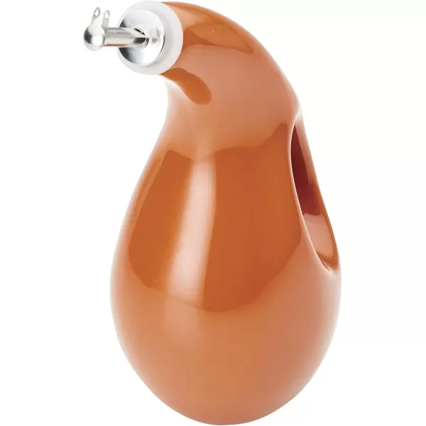 imageRachael Ray Solid Glaze Ceramics EVOO Olive Oil Bottle Dispenser with Spout  24 Ounce BluePumpkin Orange