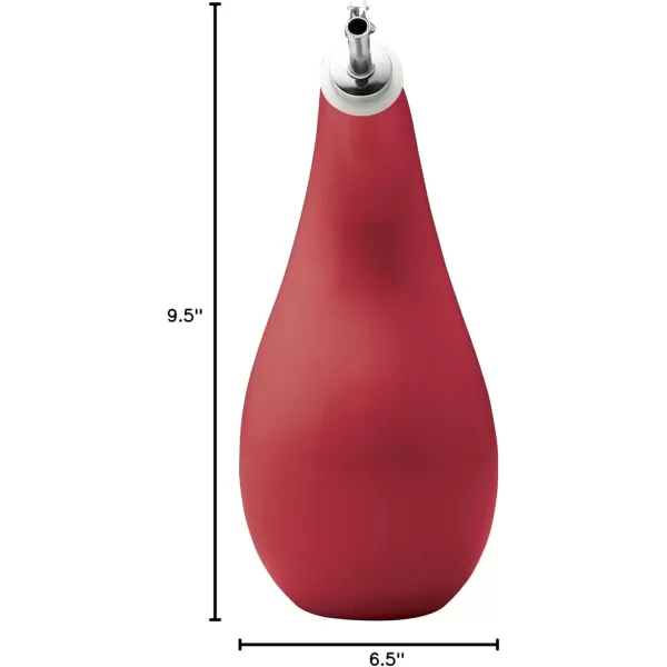 imageRachael Ray Solid Glaze Ceramics EVOO Olive Oil Bottle Dispenser with Spout  24 Ounce BlueRed