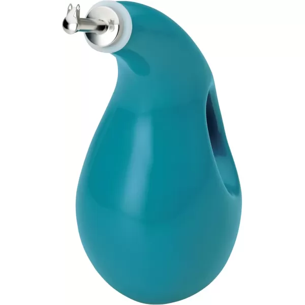 imageRachael Ray Solid Glaze Ceramics EVOO Olive Oil Bottle Dispenser with Spout  24 Ounce BlueTurquoise