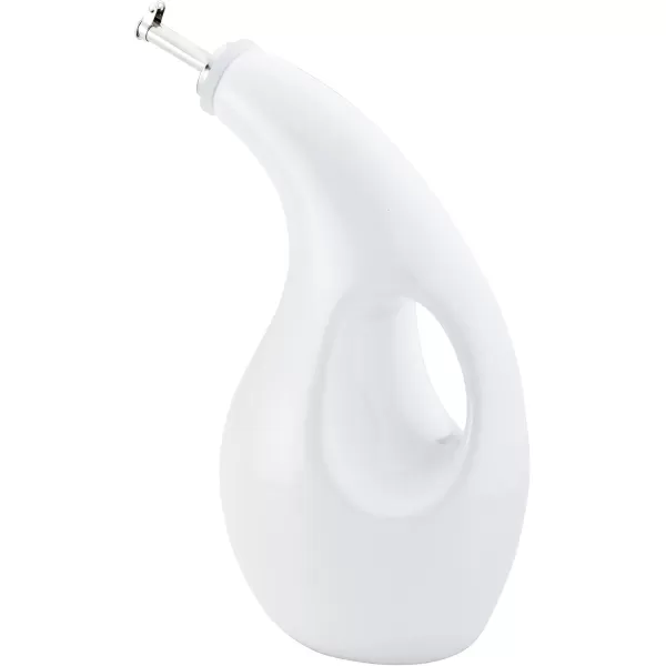 imageRachael Ray Solid Glaze Ceramics EVOO Olive Oil Bottle Dispenser with Spout  24 Ounce BlueWhite