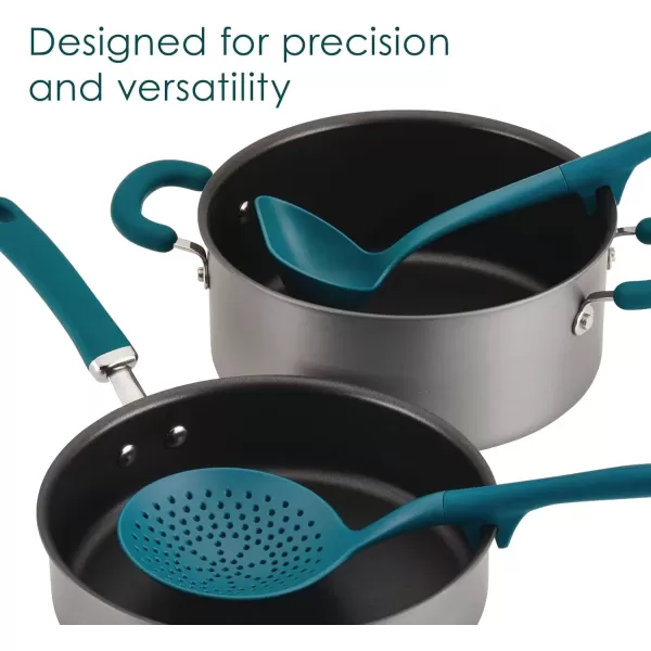 imageRachael Ray Tools and Gadgets Kitchen Cooking Utensils Set 2 Piece RedTeal
