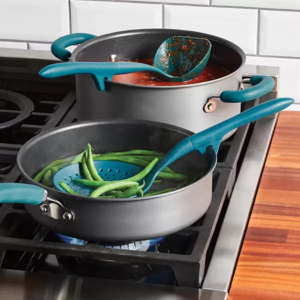 imageRachael Ray Tools and Gadgets Kitchen Cooking Utensils Set 2 Piece RedTeal