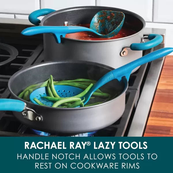 imageRachael Ray Tools and Gadgets Kitchen Cooking Utensils Set 2 Piece RedTeal
