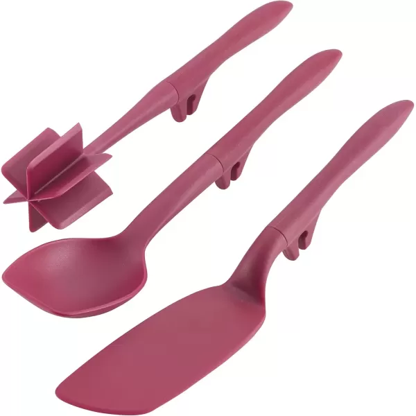 imageRachael Ray Tools and Gadgets Lazy Crush ampamp Chop Flexi Turner and Scraping Spoon Set  Cooking Utensils  3 Piece Light BlueBurgundy