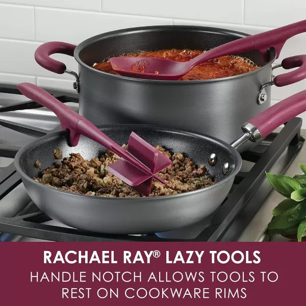 imageRachael Ray Tools and Gadgets Lazy Crush ampamp Chop Flexi Turner and Scraping Spoon Set  Cooking Utensils  3 Piece Light BlueBurgundy
