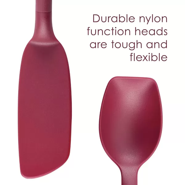 imageRachael Ray Tools and Gadgets Lazy Crush ampamp Chop Flexi Turner and Scraping Spoon Set  Cooking Utensils  3 Piece Light BlueBurgundy