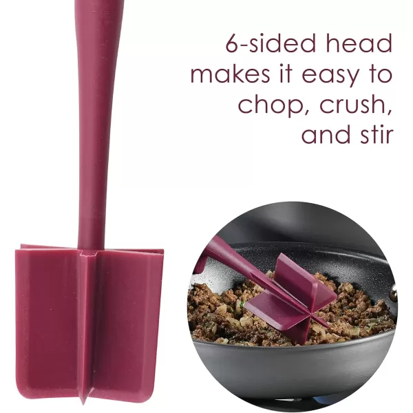 imageRachael Ray Tools and Gadgets Lazy Crush ampamp Chop Flexi Turner and Scraping Spoon Set  Cooking Utensils  3 Piece Light BlueBurgundy
