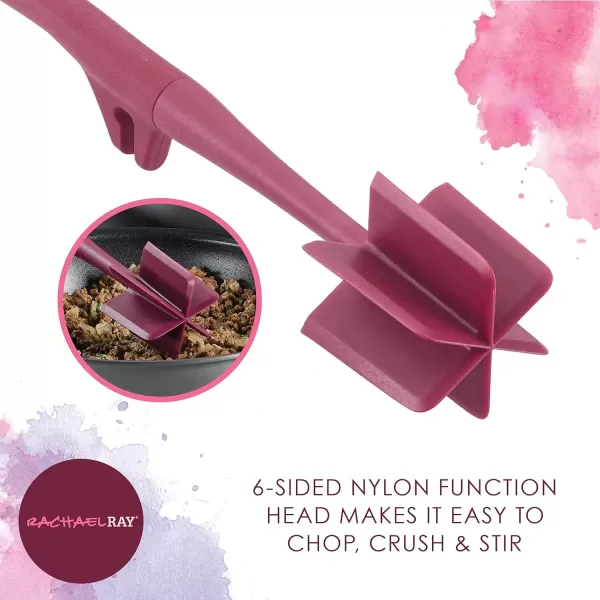 imageRachael Ray Tools and Gadgets Lazy Crush ampamp Chop Flexi Turner and Scraping Spoon Set  Cooking Utensils  3 Piece Light BlueBurgundy
