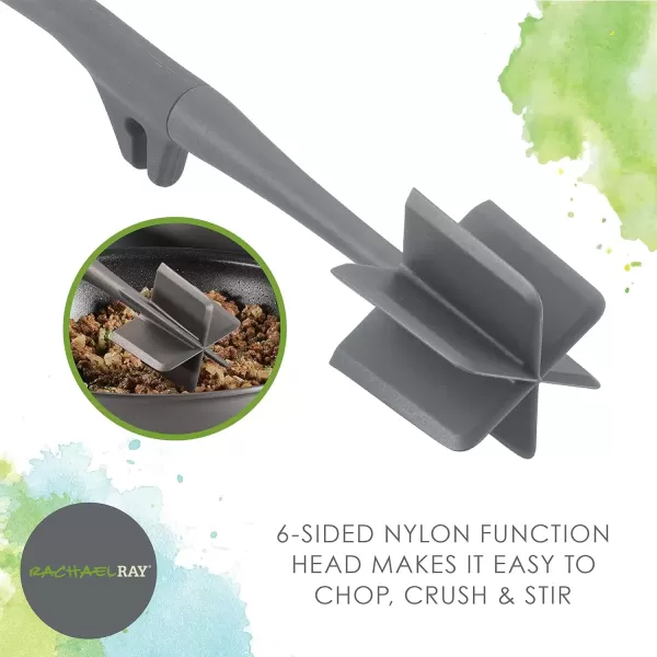 imageRachael Ray Tools and Gadgets Lazy Crush ampamp Chop Flexi Turner and Scraping Spoon Set  Cooking Utensils  3 Piece Light BlueGray