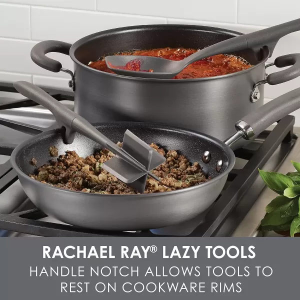 imageRachael Ray Tools and Gadgets Lazy Crush ampamp Chop Flexi Turner and Scraping Spoon Set  Cooking Utensils  3 Piece Light BlueGray