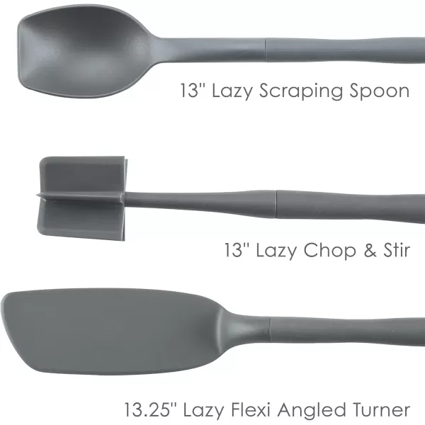 imageRachael Ray Tools and Gadgets Lazy Crush ampamp Chop Flexi Turner and Scraping Spoon Set  Cooking Utensils  3 Piece Light BlueGray