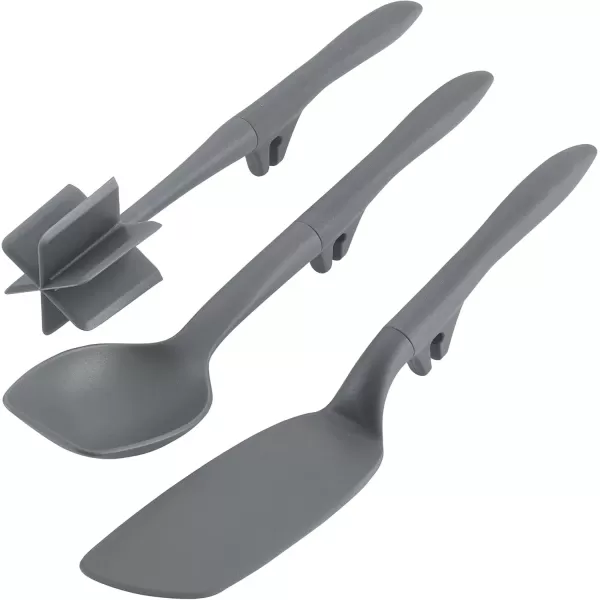 imageRachael Ray Tools and Gadgets Lazy Crush ampamp Chop Flexi Turner and Scraping Spoon Set  Cooking Utensils  3 Piece Light BlueGray
