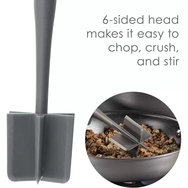 imageRachael Ray Tools and Gadgets Lazy Crush ampamp Chop Flexi Turner and Scraping Spoon Set  Cooking Utensils  3 Piece Light BlueGray