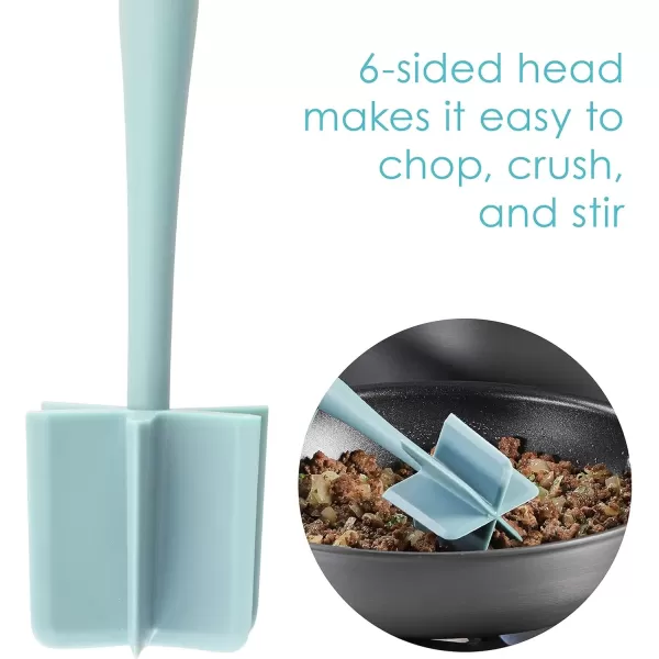 imageRachael Ray Tools and Gadgets Lazy Crush ampamp Chop Flexi Turner and Scraping Spoon Set  Cooking Utensils  3 Piece Light BlueLight Blue