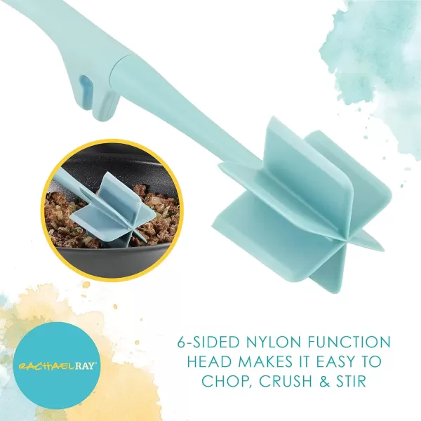 imageRachael Ray Tools and Gadgets Lazy Crush ampamp Chop Flexi Turner and Scraping Spoon Set  Cooking Utensils  3 Piece Light BlueLight Blue