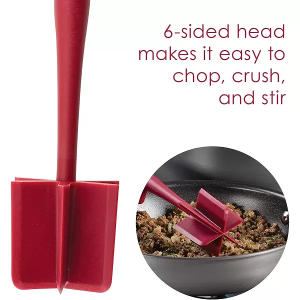imageRachael Ray Tools and Gadgets Lazy Crush ampamp Chop Flexi Turner and Scraping Spoon Set  Cooking Utensils  3 Piece Light BlueRed