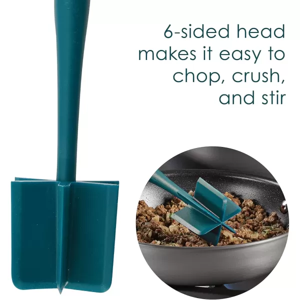 imageRachael Ray Tools and Gadgets Lazy Crush ampamp Chop Flexi Turner and Scraping Spoon Set  Cooking Utensils  3 Piece Light BlueTeal