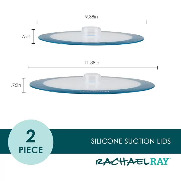 imageRachael Ray Tools and Gadgets Silicone Suction Lid Set 2 Piece TealTeal
