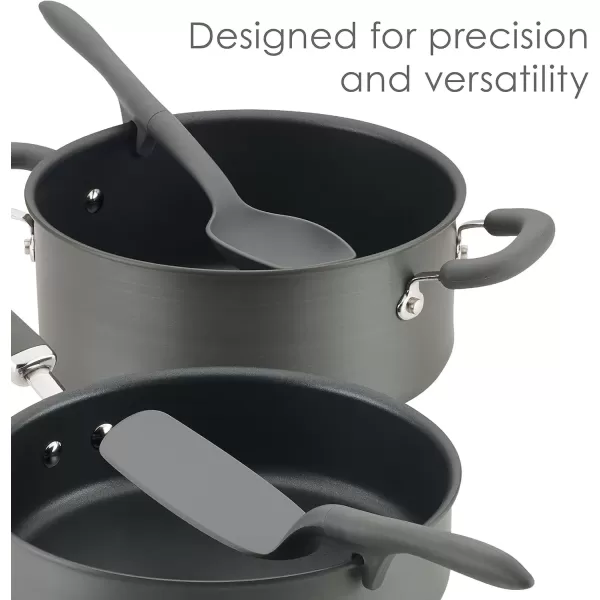 imageRachael Ray Tools and Gadgets Spoon Slotted and Solid Turners Set Cooking Utensils  3 Piece Teal BlueGray