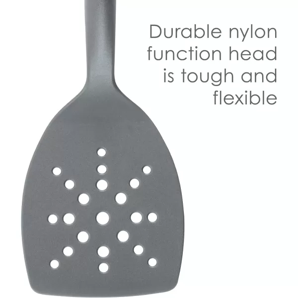 imageRachael Ray Tools and Gadgets Spoon Slotted and Solid Turners Set Cooking Utensils  3 Piece Teal BlueGray