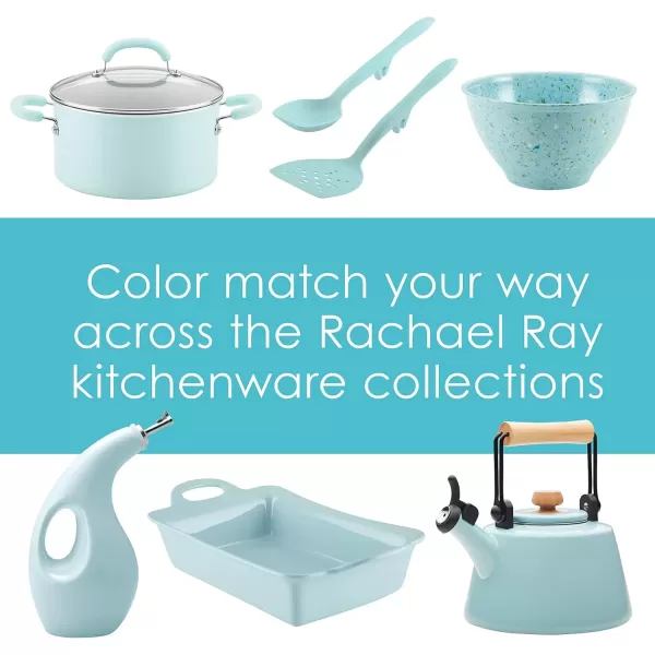 imageRachael Ray Tools and Gadgets Spoon Slotted and Solid Turners Set Cooking Utensils  3 Piece Teal BlueLight Blue