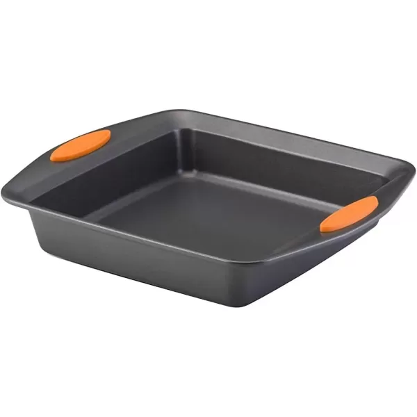 imageRachael Ray Yum o Nonstick Bakeware Baking Pan  Nonstick Cake Pan Square  9 Inch GraySquare